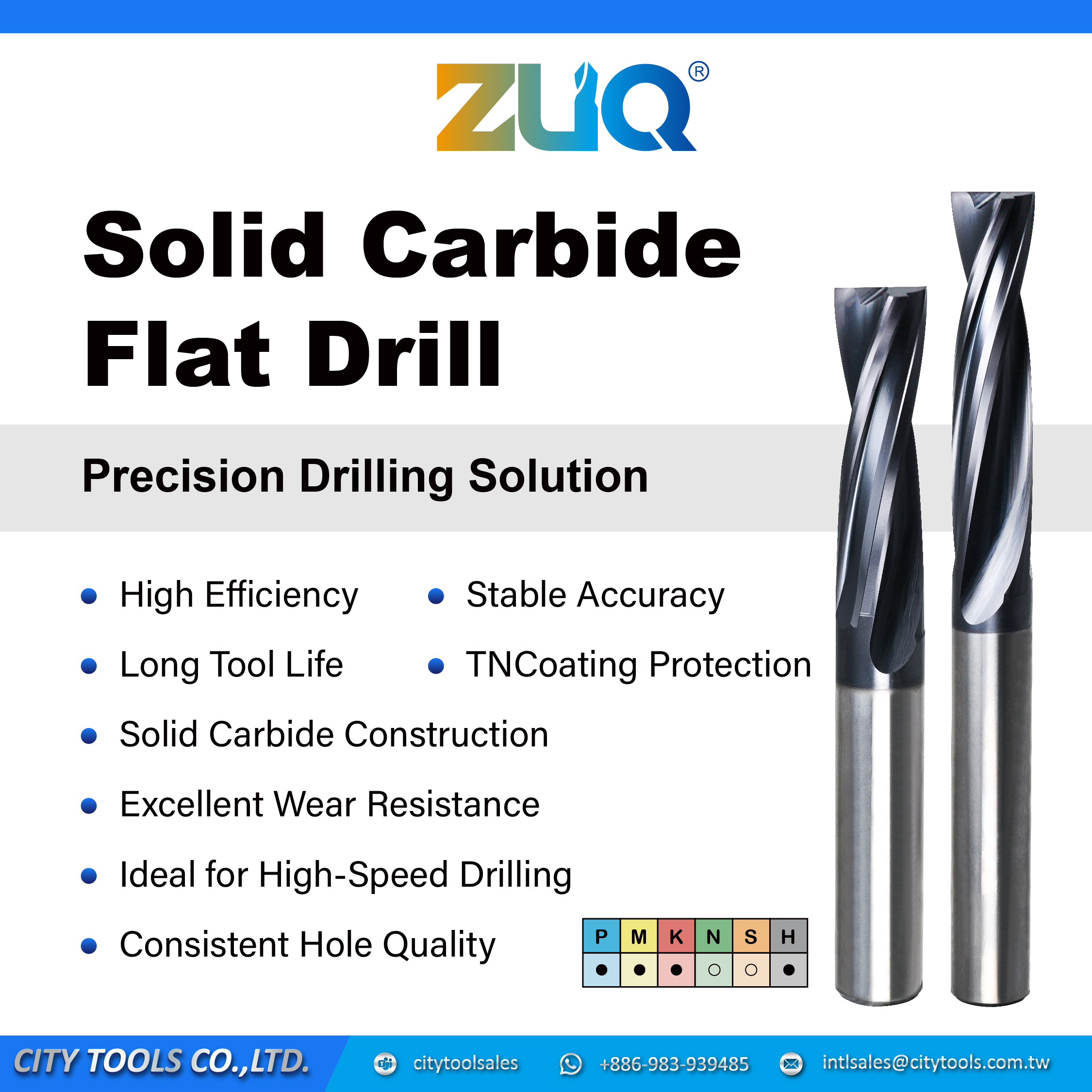 Solid Carbide Flat Drill